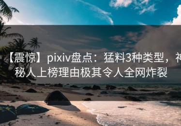 【震惊】pixiv盘点：猛料3种类型，神秘人上榜理由极其令人全网炸裂