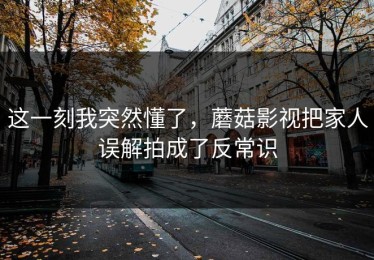 这一刻我突然懂了，蘑菇影视把家人误解拍成了反常识