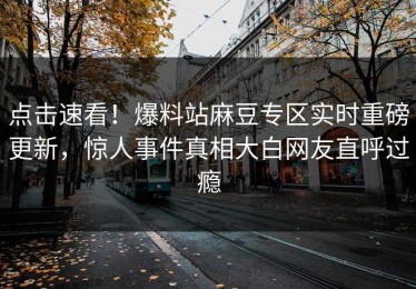点击速看！爆料站麻豆专区实时重磅更新，惊人事件真相大白网友直呼过瘾