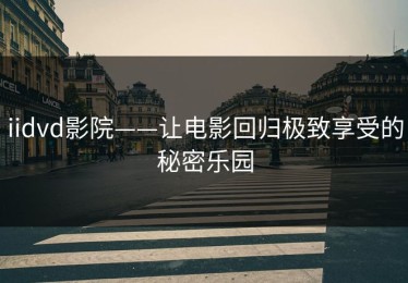 iidvd影院——让电影回归极致享受的秘密乐园