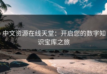 中文资源在线天堂：开启您的数字知识宝库之旅