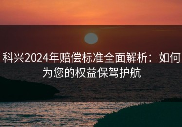 科兴2024年赔偿标准全面解析：如何为您的权益保驾护航