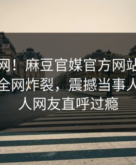 震惊全网！麻豆官媒官方网站麻豆在线热点全网炸裂，震撼当事人真相让人网友直呼过瘾