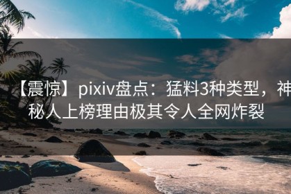 【震惊】pixiv盘点：猛料3种类型，神秘人上榜理由极其令人全网炸裂