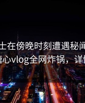 业内人士在傍晚时刻遭遇秘闻热血沸腾，糖心vlog全网炸锅，详情探秘