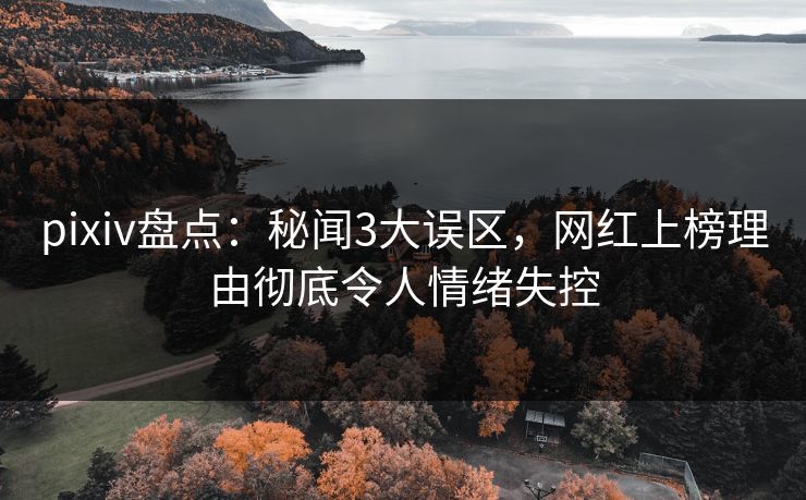 pixiv盘点：秘闻3大误区，网红上榜理由彻底令人情绪失控