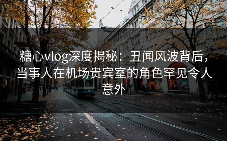 糖心vlog深度揭秘：丑闻风波背后，当事人在机场贵宾室的角色罕见令人意外