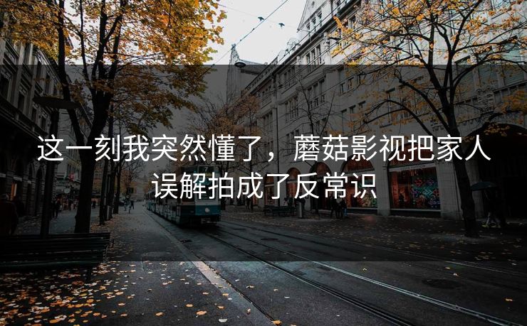 这一刻我突然懂了，蘑菇影视把家人误解拍成了反常识